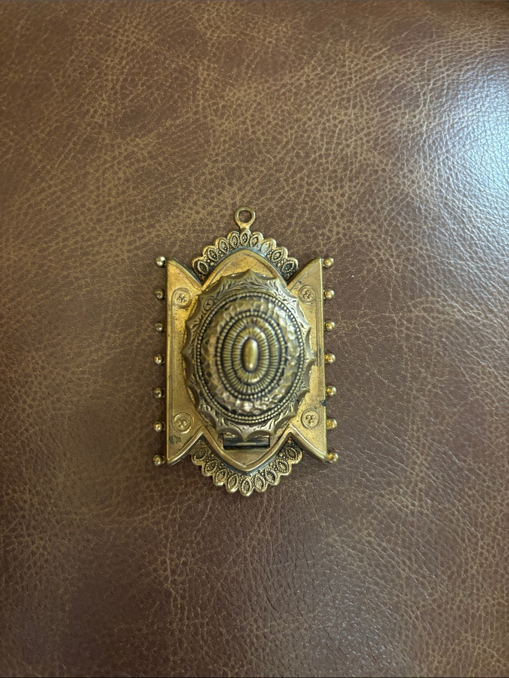 Ornate Brass Tone Antique Locket
